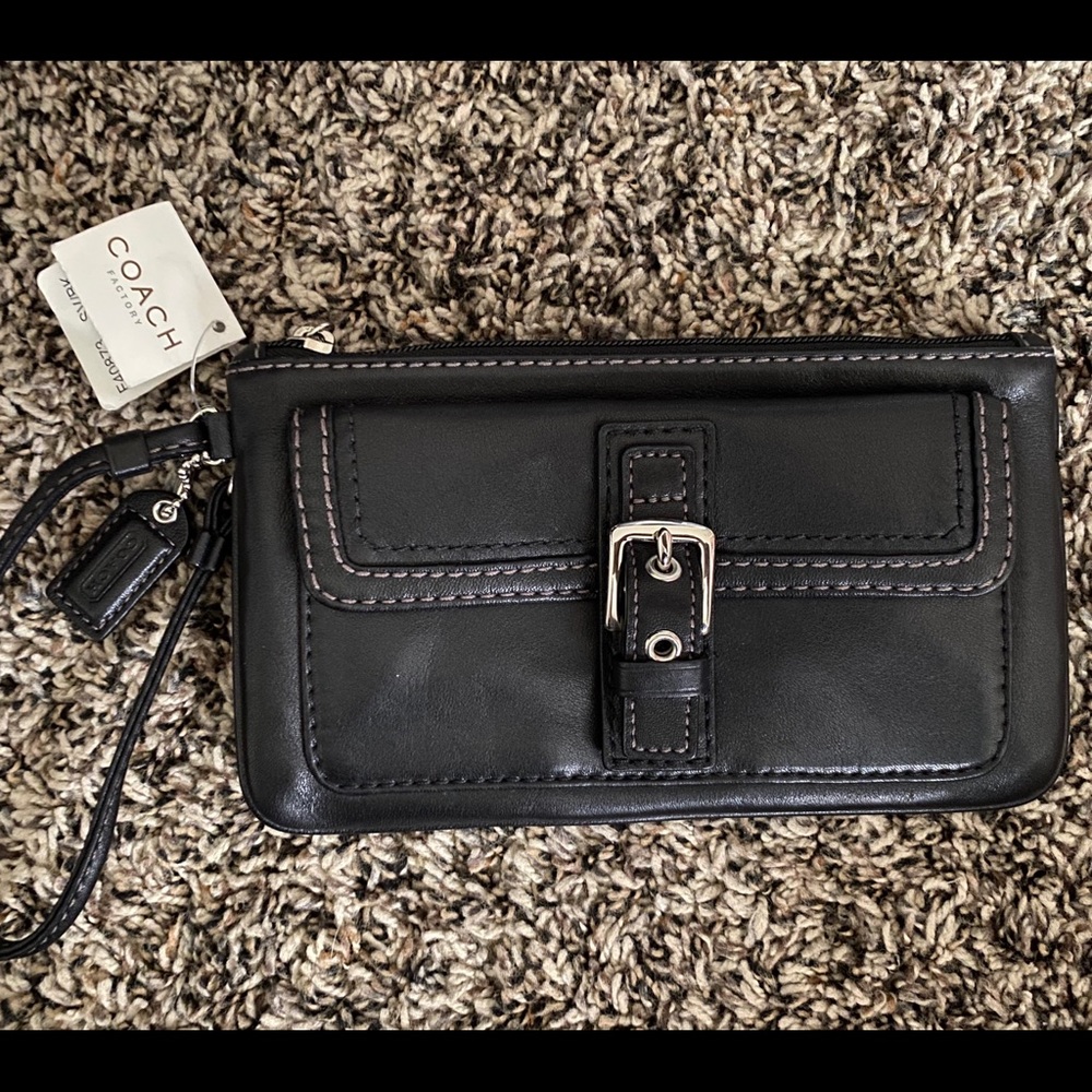 Black Coach Soho Wristlet - NWT